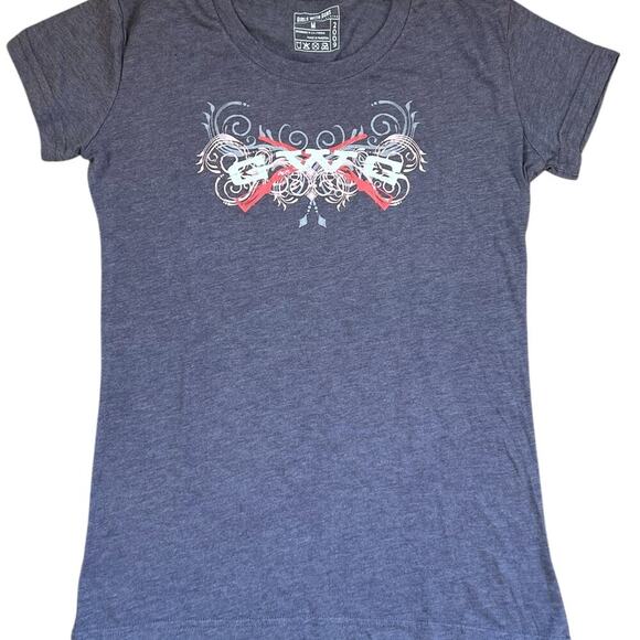 Girls with Guns women’s gray T-shirt with crewneck, women's size M - Picture 1 of 6